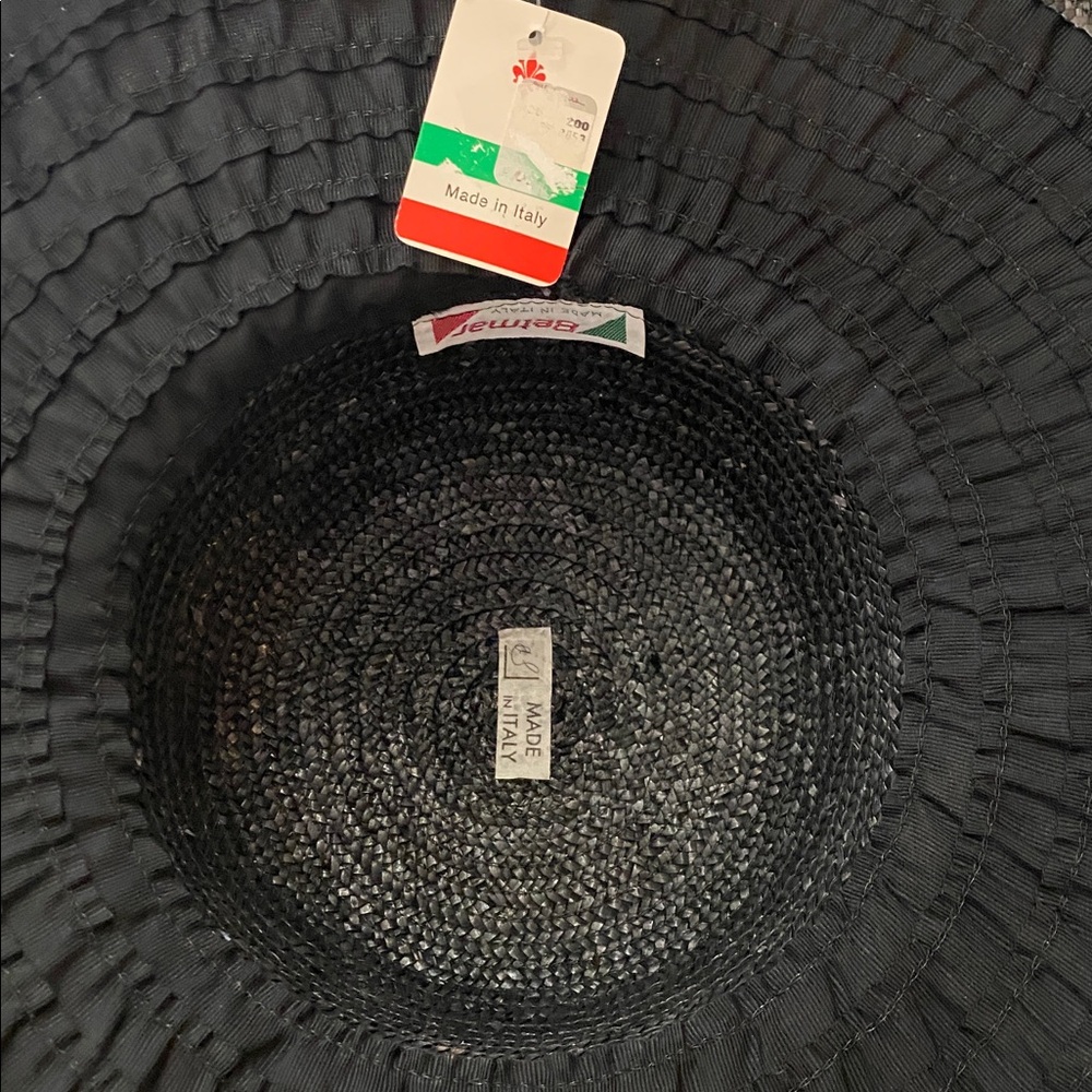Saved for @liri7!!!! Betmar BNWT Black and White Polka Dot straw hat - Picture 4 of 6